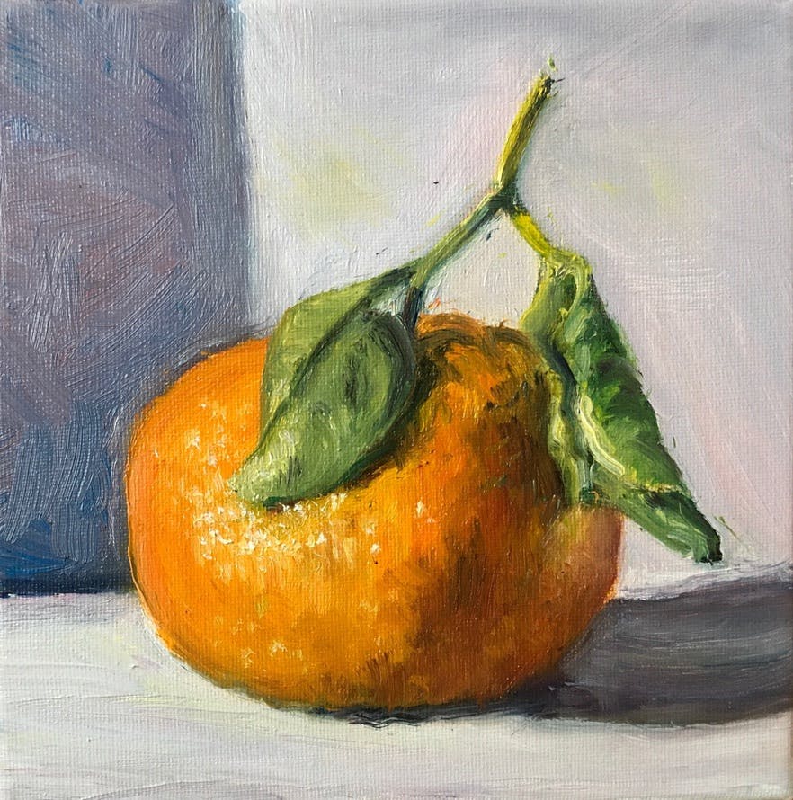 Das Bild einer Orange von Edda Hillmann